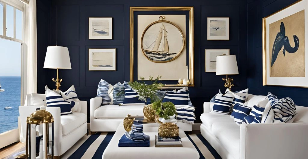 Deep Navy and Crisp White